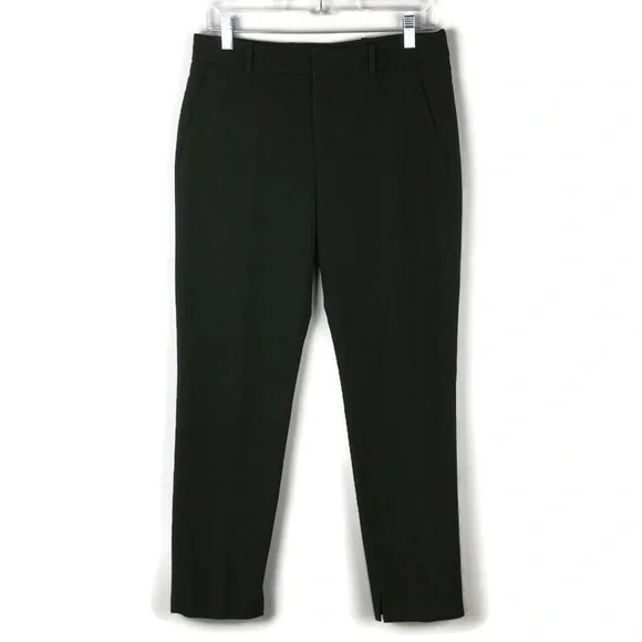 Zara | Pants & Jumpsuits | Zara Straight Leg Single Pleat Business Casual  Trouser Dress Pants In Green | Poshmark